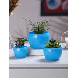 Homspurts Blue 3 Pieces Table Top Planters-picture-29