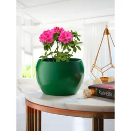 Homspurts Green Round Metal Planter-picture-38