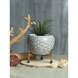 Homspurts Printed Metal Planter With Stand-picture-24