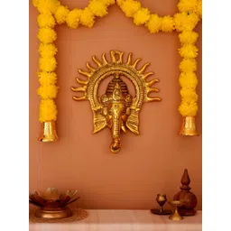 Homspurts Surya Chakra Ganesha Textured Wall Hangings-picture-18