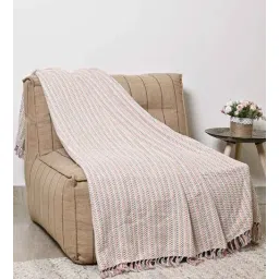 homzz Light Pink Cotton 60x50 Inches Throw-picture-36