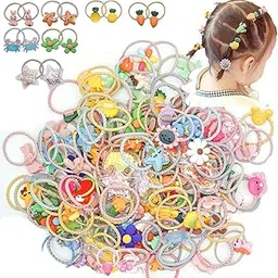 honey accessories 20pcs (10 pairs) Mix Colors Girl's Elastic Hair Ties Soft Rubber Bands Hair Bands Holders Pigtails Hair Accessories for Girls Infants Toddlers Kids Teens and Children-picture-49