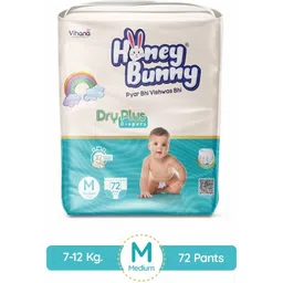 honey bunny Baby Diaper Pants Super Soft Dry Plus 12 Hour protection - M - M-picture-27