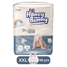 HONEY BUNNY Baby Diaper Pants Super Soft Dry Plus 12 Hour protection - Pack of 48 XXL - XXL-picture-25