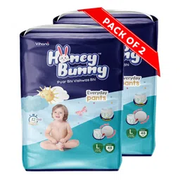 Honey Bunny Large Everyday Baby Pants Diapers - 96 Pcs (2 Pack of 48 Pcs)-picture-11
