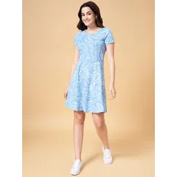 Honey by Pantaloons Abstract Printed Cotton A-Line Dress-picture-34