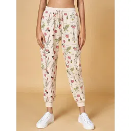 Honey by Pantaloons Beige Cotton Printed Joggers-picture-28