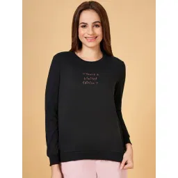 Honey by Pantaloons Black Cotton Printed Sweatshirt-picture-43