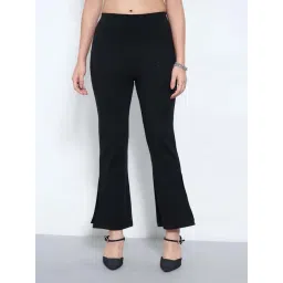 Honey By Pantaloons Black Flared Fit Embellished Trousers-picture-26