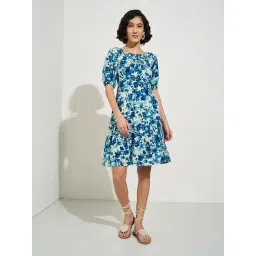 Honey By Pantaloons Blue Regular Fit Printed Dress-picture-47