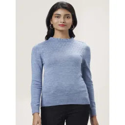 Honey by Pantaloons Blue Self Pattern Sweater-picture-39