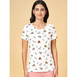 Honey by Pantaloons Conversational Printed Round Neck Cotton Regular T-shirt-picture-29