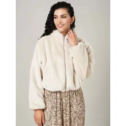 Honey by Pantaloons Cream Plain Jacket-picture-32