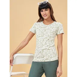 Honey by Pantaloons Floral Printed Pure Cotton T-shirt-picture-25