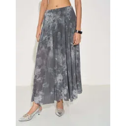 Honey By Pantaloons Grey Flared Fit Floral Print Skirt-picture-37