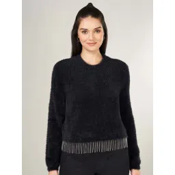 Honey by Pantaloons Jet Black Plain Sweater-picture-34