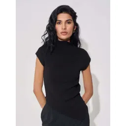 Honey By Pantaloons Jet Black Slim Fit Top-picture-23