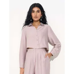 Honey By Pantaloons Light Lilac Regular Fit Shirt-picture-27