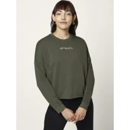 Honey by Pantaloons Olive Green Cotton Embroidered Sweatshirt-picture-33