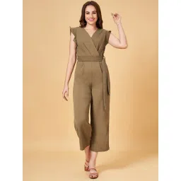 Honey by Pantaloons Olive Green Sleeveless Jumpsuit-picture-11