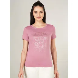 Honey by Pantaloons Purple Cotton Printed T-Shirt-image-40