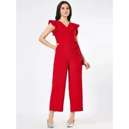 Honey by Pantaloons Red Plain Jumpsuit-picture-28