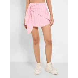 Honey By Pantaloons Romance Rose Cotton Regular Fit Striped Skirt-picture-11