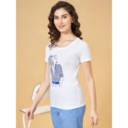 Honey by Pantaloons Round Neck Typography Printed Cotton Regular Fit T-shirt-picture-23