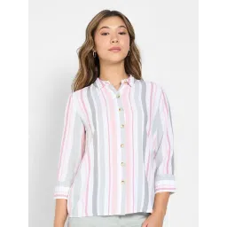 Honey By Pantaloons Seagrass Regular Fit Striped Shirt-picture-17