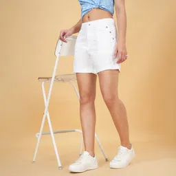 honey by pantaloons Solid Women White Basic Shorts-picture-15
