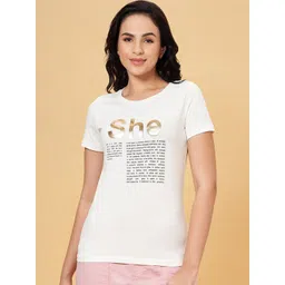Honey by Pantaloons Typography Printed Pure Cotton T-shirt-picture-19