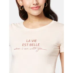 Honey by Pantaloons Typography Printed Round Neck Cotton T-shirt image 2