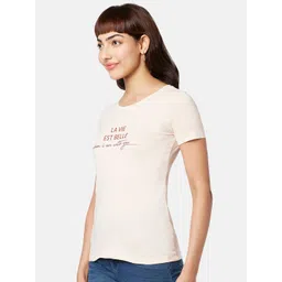 Honey by Pantaloons Typography Printed Round Neck Cotton T-shirt image 5