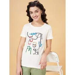 Honey by Pantaloons Typography Printed Round Neck Short Sleeves Cotton T-shirt-picture-25