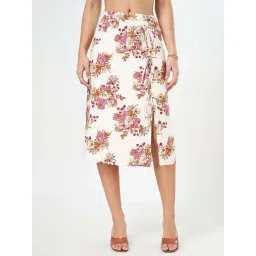 Honey by Pantaloons White & Pink Printed Skirt-picture-35