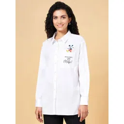 Honey by Pantaloons White Cotton Graphic Print Shirt-picture-42