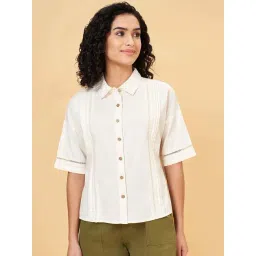 Honey by Pantaloons White Cotton Plain Shirt-picture-32