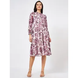 Honey By Pantaloons White Polyester Regular Fit Print Casual Dresses-picture-21