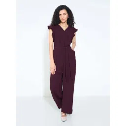 Honey By Pantaloons Windsor Wine Regular Fit Jumpsuit-picture-23