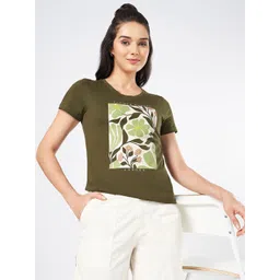 Honey by Pantaloons Women Cotton Round Neck Short Sleeves Casual Top-picture-23