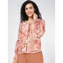 Honey by Pantaloons Women Ethnic Motifs Printed V-Neck Top-picture-39
