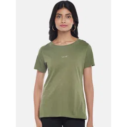 Honey by Pantaloons Women Olive Green T-shirt-picture-32