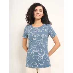 Honey by Pantaloons Women Printed Regular Fit Cotton Tshirt-picture-22