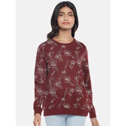 Honey by Pantaloons Women Red Printed Sweatshirt-picture-16