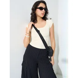 Honey by Pantaloons Women Scoop Neck Short Sleeves Fitted Top-picture-34