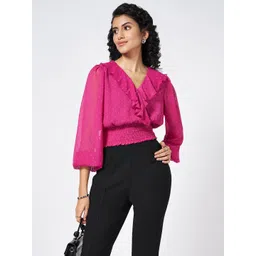 Honey by Pantaloons Women Self Design V-Neck Top-picture-30