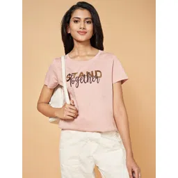 Honey by Pantaloons Women Typography Printed Round Neck Cotton T-Shirt-picture-20