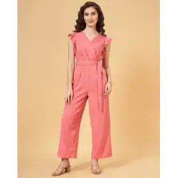 honey by pantaloons Women V-Neck Jumpsuit with Waist Tie-picture-10