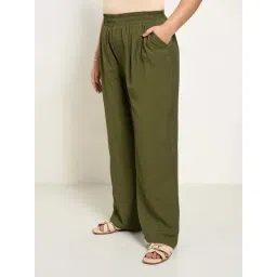 Honey Curvytude by Pantaloons Green Casual Trousers image 3