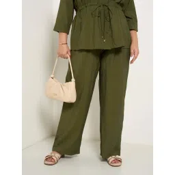 Honey Curvytude by Pantaloons Green Casual Trousers image 4